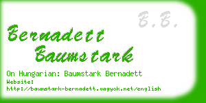 bernadett baumstark business card